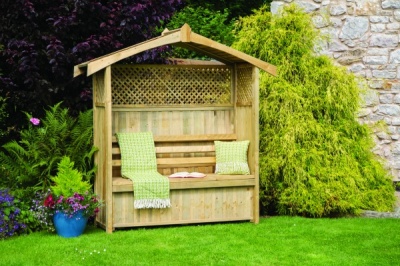 NEW ARBOUR STORAGE BOX WOODEN PRESSURE TREATED 1.97x0.63x2.06m